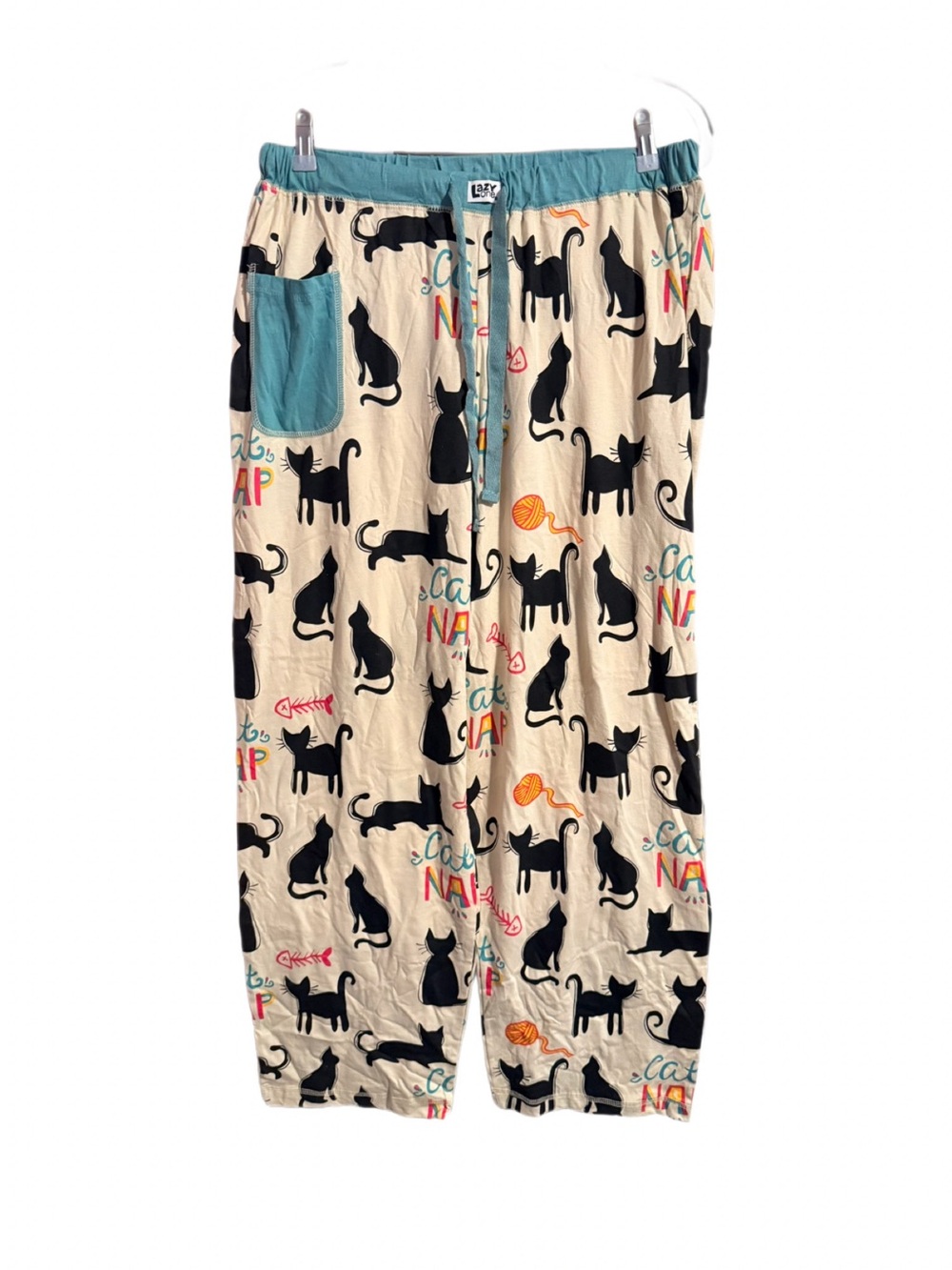 Lazy One Lounge Pants Womens PJ Pant Cat Print Size Large Lightweight NEW